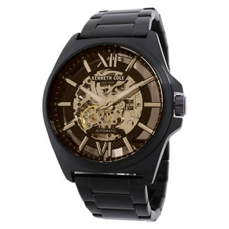 Kenneth Cole Men's KC8089 New York Grey Skeleton Dial Black