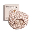 thumbnail image 2 of Kitsch Bonnet de Douche de Luxe pour Femmes Imperméable - Bonnet de Douche Flexible Doublé Satin Réutilisable Bonnet de Douche Ajustable pour Cheveux Longs Grand Bonnet de Douche Imperméable, 2 of 5