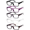 thumbnail image 1 of 5 Pack Reading Glasses for Women Men with Spring Hinge Blue Light Blocking Clear Lens Computer Readers, 1 of 7