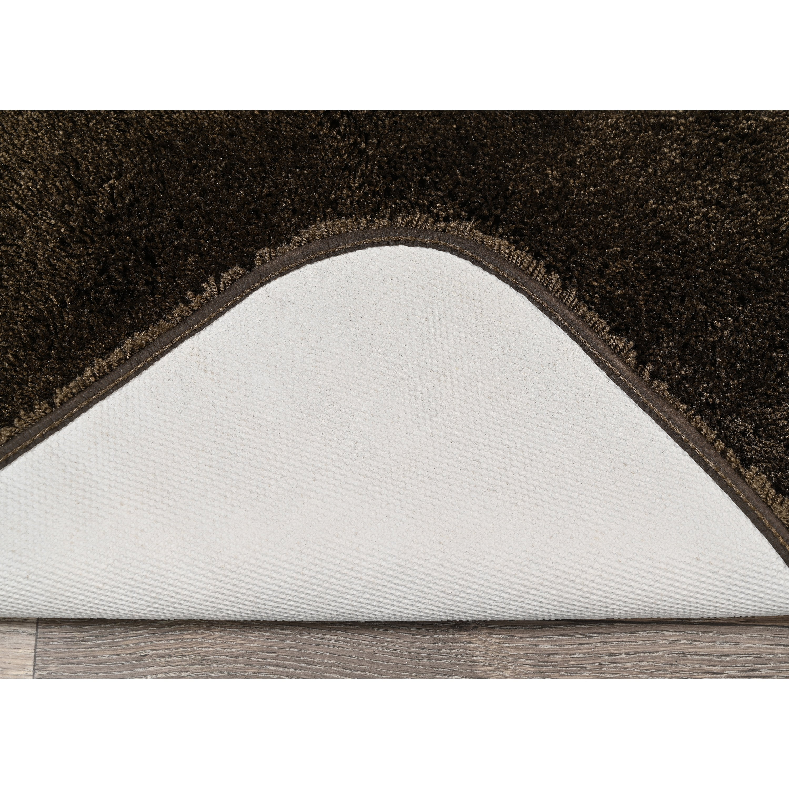 Garland Rug Finest Luxury Washable Bath Set, 5 Piece Set (2 Bath Rugs, Contour, Lid, & Runner) Chocolate