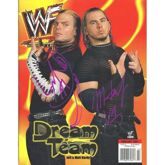 The Hardy Boys Vintage Wrestling Magazine Cover Wall Art WWE February 2001 Retro Sports Poster Size 24x36 Unframed Poster