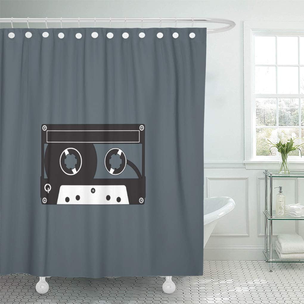 Yusdecor Hipster Retro Cassette Music Rock Americana Bathroom Decor Bath Shower Curtain 66x72 Inch Walmart Canada