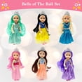 thumbnail image 4 of Little Dolls Set with Mini Princess Dolls for Girls – Princess Toy Dolls for Dollhouse –Small Doll Mini Princess Figures with Tiaras, Hair Accessories, 4 of 5