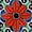 Green/Red, variant on Mi Alma Flower Blue/Green Tile Stickers - Removable Vinyl 4x4, 24 pcs