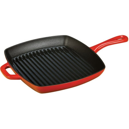 Lodge Color Enamel and Cast Iron 10" Square Grill Pan