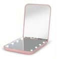 thumbnail image 1 of Pocket mirror, magnifying LED compact travel makeup mirror for purse, portable, folding, handheld, 1 of 5