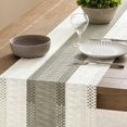 thumbnail image 4 of Camino de mesa ZeeMart, estilo macramé, bicolor, 35 x 120 cm, salvia oscura y marfil, 4 of 7