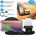 thumbnail image 3 of iMountek 3 in 1 Wireless Charger 10W QI Fast Charger Pad Stand Charging Station Dock for iPhone Apple iWatch Series 5/4/3/2/1 AirPods, White, 3 of 6