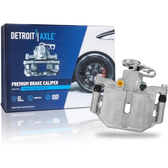 Detroit Axle - Rear Left Brake Caliper for 2006-2011 Buick Lucerne Cadillac DTS, Driver Side Disc Brake Caliper with Bracket 2007 2008 2009 2010 Replacement
