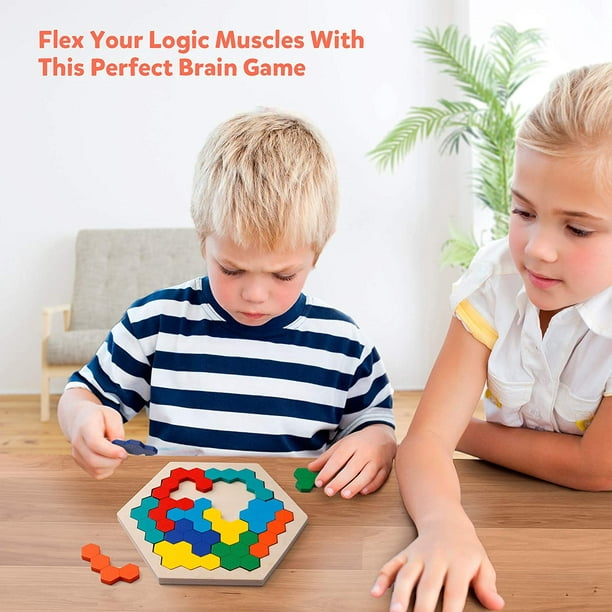 Enfants d'apprentissage en bois bébé Geometry Jouets éducatifs Puzzle  Puzzle IQ 3D pour les enfants - Autres - Achat & prix