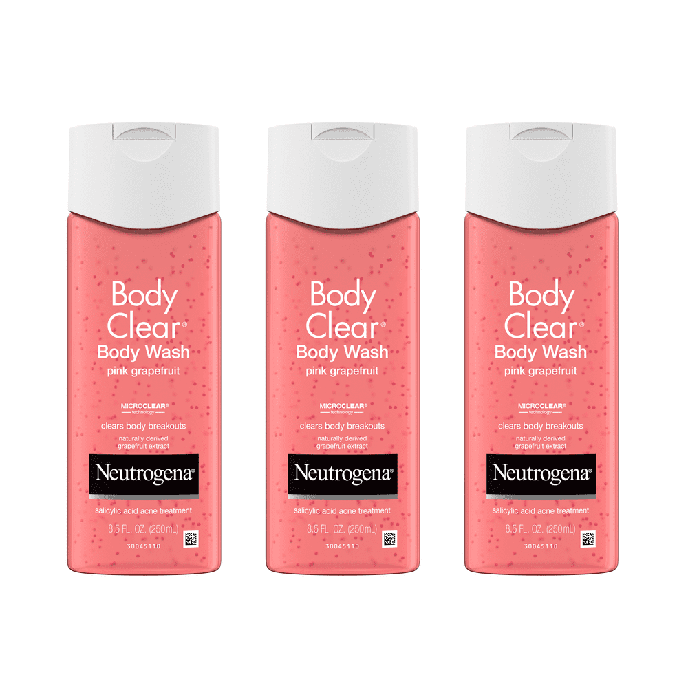 Neutrogena Body Clear Pink Grapefruit Acne Body Wash, 3 x 8.5 fl. oz
