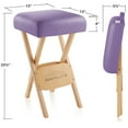 thumbnail image 6 of Saloniture Wood Folding Massage Stool with Carrying Case, Lavender, 6 of 7