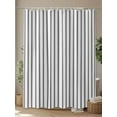 thumbnail image 4 of Shower Curtain Black Stripe Bathroom Curtains with Hooks, Waterproof Fabric Vertical Striped Bath Shower Curtains Set for Bathroom Bathtubs Decor 72x72 Inch, 4 of 8