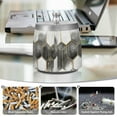thumbnail image 6 of Yayeee Ashtray with Lid for Cigarette Smokeless Stainless Steel Home Ash Holder, Gray Hexagons, 6 of 7