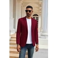 thumbnail image 2 of COOFANDY Men's Lightweight Two Button Knit Blazer - Casual Sport Coats Suit Jacket, 2 of 11