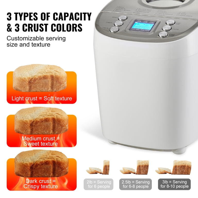 KFFKFF 15-in-1 Automatic Bread Maker, 3 Lb Capacity photo 5