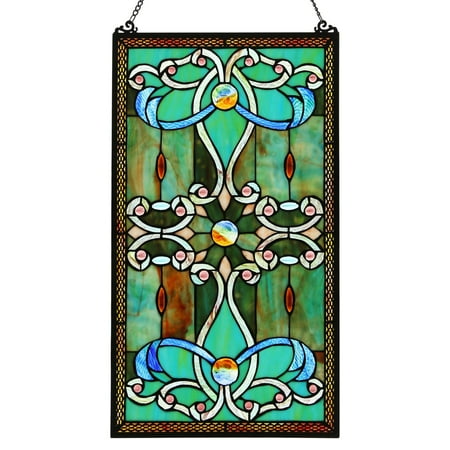 Summer Stained Glass - River of Goods Tiffany Style Stained Glass Brandis Window Panel
