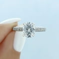 thumbnail image 4 of 2Ct Oval Lab-Created Diamond Women's Engagement Ring 14K White Gold Plated, 4 of 4