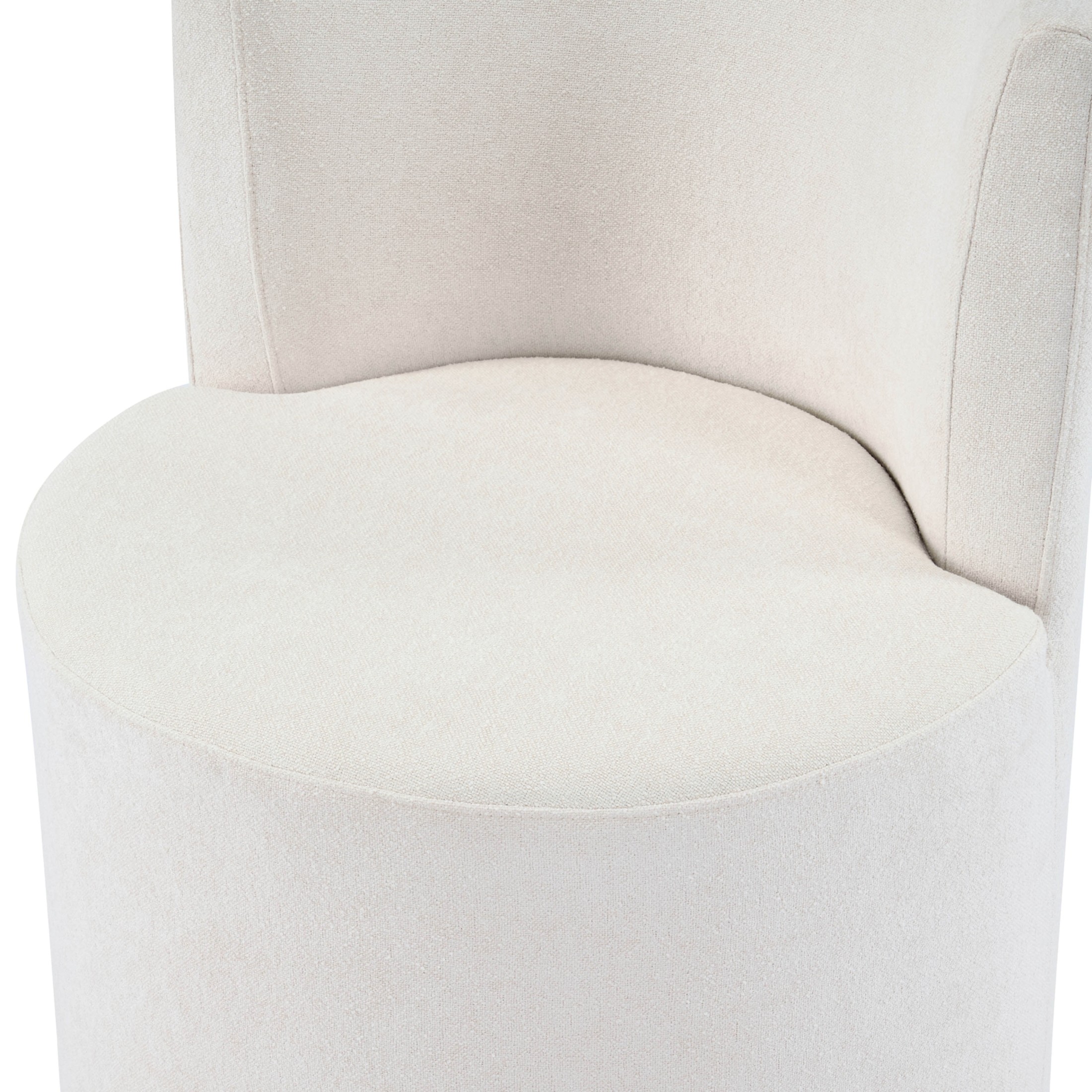 Christopher Knight Home Modern 360° Swivel Upholstered Dining Side Chair with Curved Backrest, Beige