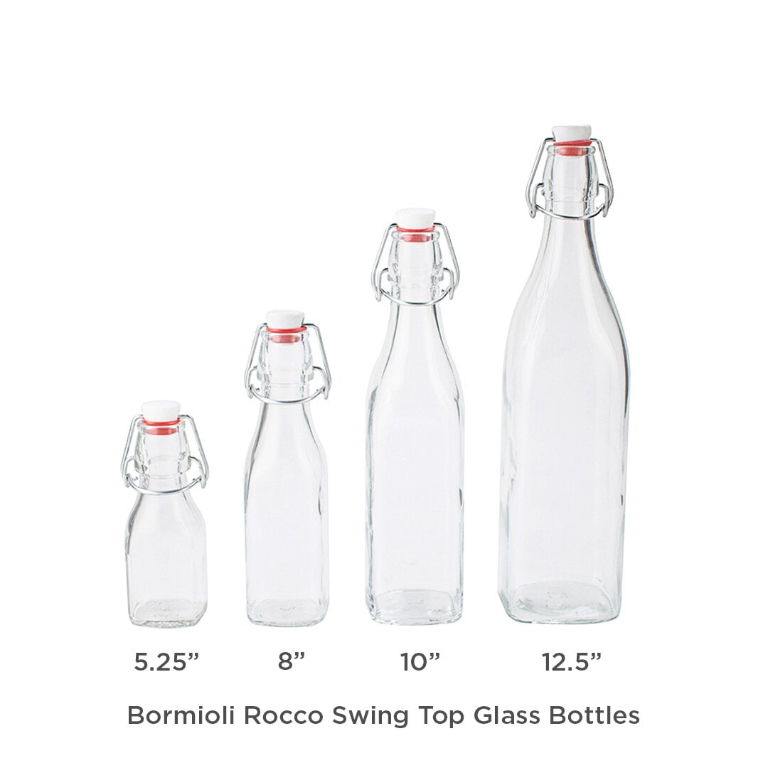 Set of 8 Bormioli Rocco Glass 8.5 Ounce Swing Top Bottle
