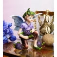 thumbnail image 6 of Colorful Enchanted Fairy Garden Boy Elf Pixie Fairy Picking Berries Figurine 4"H, 6 of 6