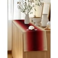 thumbnail image 5 of Table Runner 72 Inches Long for Kitchen Dining, Dark Red Yellow Ombre Dresser Scarf Farmhouse, Dining Table Decorations for Wedding/Parties, Farmhouse Modern Gradient Art 18 x 72 In, 5 of 8