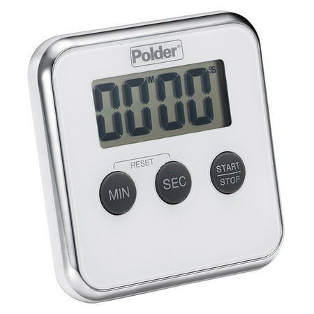 Polder TMR-606-90BBB Digital Kitchen Timer, White