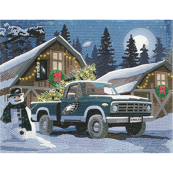 Philadelphia Eagles Winter Truck Diamond Art Holiday Craft Kit