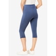 thumbnail image 2 of Woman Within Plus Size Stretch-Cotton Knit Pull-On Pocket Capri Leggings, 2 of 6