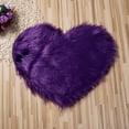 thumbnail image 3 of Mialoley Heart Shaped Shaggy Faux Fur Fluffy Rug Hairy Carpet, 3 of 7