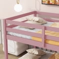 thumbnail image 4 of Twin Over Twin Floor Bunk Bed,Pink Lower Height Design Provides, 4 of 9