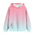 thumbnail image 6 of Cethrio Girls Sweatshirts Size 7-8 T, Loose Fit Thermal Pullover Gradient Print Girls Hoodies Multicolor, 6 of 8