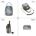 thumbnail image 3 of FORMRS Crossbody Bag for Women Quilted Travel Shoulder Cell Phone Purse with Chain Strap Handbag, Purple Forest Scene, 3 of 7