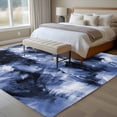 thumbnail image 4 of Blue Gray Area Rugs 5x7 ft Abstract Modern Retro Polypropylene Pigment Taxture Washable Rug Non Slip Indoor Carpet Absorbent Floor Mat for Living Room Bedroom Dining Room, 4 of 9