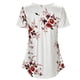 thumbnail image 4 of Camiseta estampada Mujer Verano Cuello redondo Blusa de manga corta Top suelto, Blanco, S Methold AP001352-16, 4 of 7