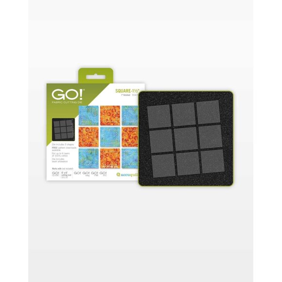 Troquel para corte de tela AccuQuilt GO! Cuadrado-1 de 1,5"