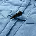 thumbnail image 7 of Dezsed Peacoat Womens Sherpa Fleece Outerwear Coat Women Winter Plus Size Solid Velvet Coat Outerwear Long Sleeve Horn Buckle Pocket Overcoat, 7 of 7
