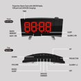 thumbnail image 3 of USB Snooze Clock Auto Retroiluminación Proyector de pared Reloj con LED rojo Gloria Despertador LED, 3 of 9