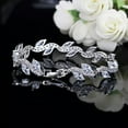 thumbnail image 5 of Leaf Tennis Bracelet Sparkling White Cubic Zirconia Women Fashion Brand Jewelry, 5 of 7