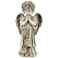 thumbnail image 2 of Northlight LED Lighted Praying Cherub with Flowers Statue - 16", 2 of 9