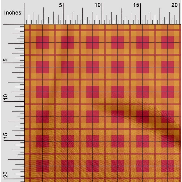 oneOone Georgette Viscose Fabric Madras Check Fabric Prints By Yard 42 Inch Wide