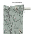 thumbnail image 5 of Green Birds Branches Linen Curtain Valance for Bedroom/Bathroom/Kitchen/Office/Living/Dining Room Windows,Retro Farmhouse Garden Leaves Rod Pocket Topper Drapes Decorative Cafe Drapery Panel 42x12, 5 of 6