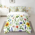 thumbnail image 2 of Castle Fairy Teenagers Spring Garden Flowers Bedding Comforter Set 7 Pieces,Vintage Chic Floral Full Bedding Set Lightweight,Botanical Tree Leaves Fitted Sheet Flat Sheet,Breathable Home Decor, 2 of 8