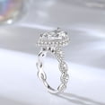 thumbnail image 2 of Blue Jewel Excellent 2.5Ct Pear Cut Diamond Rings - 14K White Gold Plated Rings -Modern Halo Engagement Wedding Ring for Women's - Gorgeous Design Ring for Gifts - White Diamond Rings On Clearance, 2 of 8