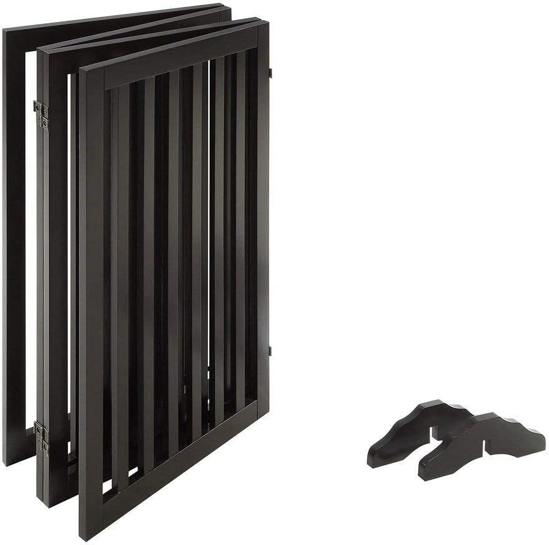 beeNbkks  36 in. High Pet Gate 4 Panels -  Espresso