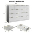 thumbnail image 4 of HOUROM Fluted Dresser for Bedroom, 10 Drawers Dresser, 55" Wide Modern Chest of Drawers with Metal Handle, White, 4 of 9