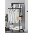 thumbnail image 2 of Kdkad Metal Garment Rack with Bottom Shoe Shelf, Freestanding Clothing Rail with Wheels for Bedroom, Entryway Storage Organizer, Shoe Rack Cabinet, 2 of 7