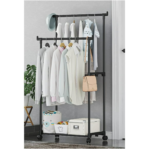 Meitianfacai Metal Clothing Rack Garment Rack With Bottom Shelf Shoe Rack Home Doorway Storage Shelf Cloak Rack Shoe Cabinet