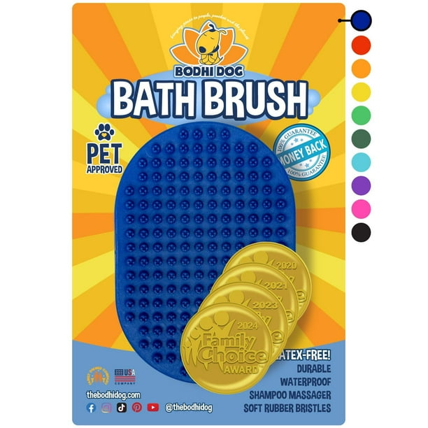 Cepillo de Champú Bodhi Dog Azul con Cerdas de Goma para Lavado y Masaje Relajante de Mascotas Profe