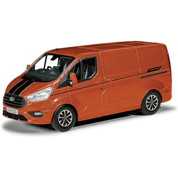 Ford Transit Custom 310 Sport (SWB) 1:43 scale diecast model van in Orange by Vanguards